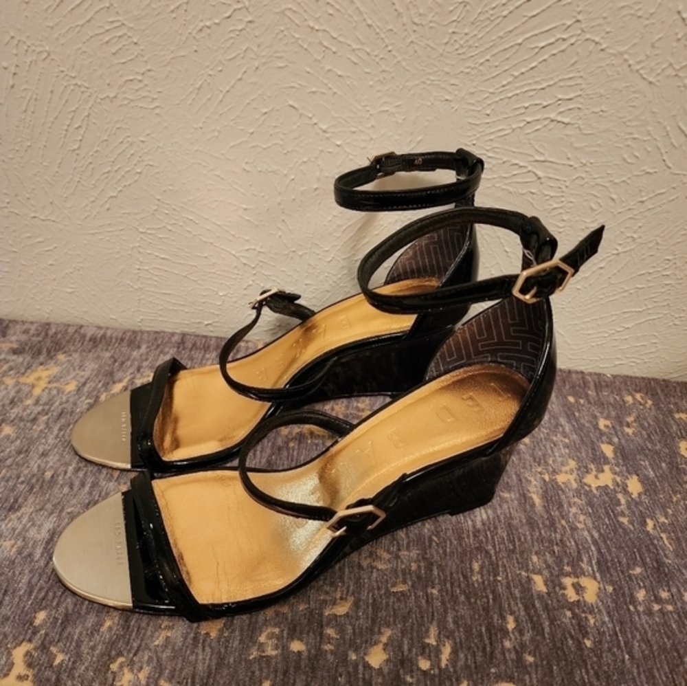 Ted Baker black strappy shoes size‎ 40 (9.5) - Picture 4 of 8